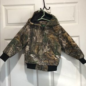 Kids camo winter jacket